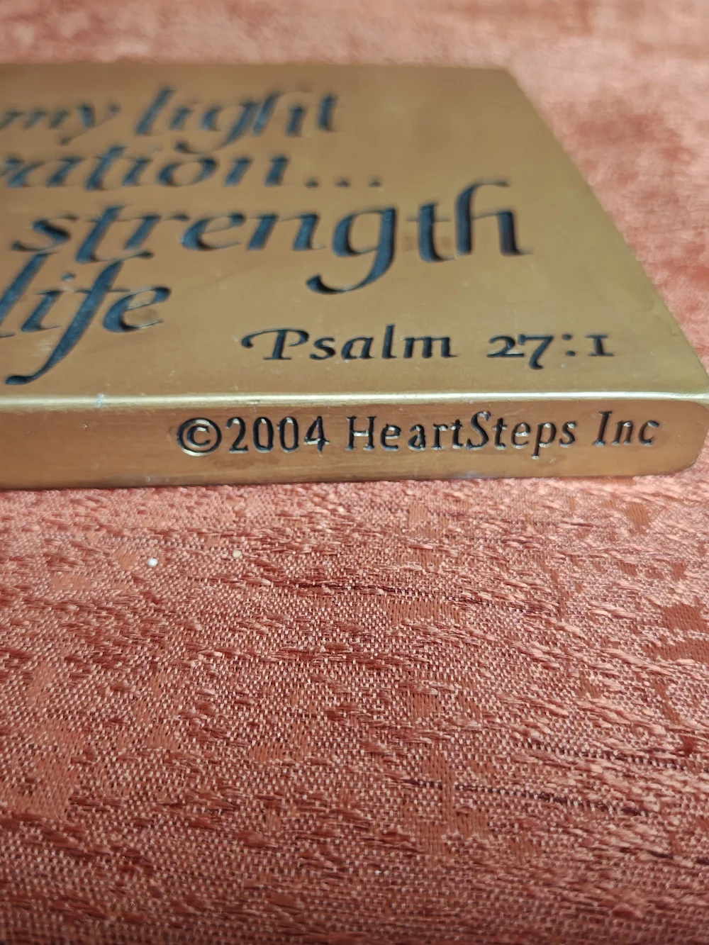 Inspirational Gold Psalm Wall Plaque -HeartSteps Inc.